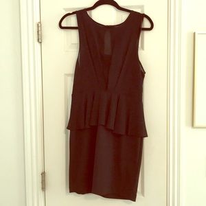 Black peplum dress